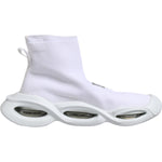Dolce & Gabbana White Silver Slip On Wave Socks Sneakers Shoes MV7564-44