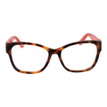 Guess Brown Women Glasses Frame in acetate full-rim butterfly style, with demo lenses and branded case.