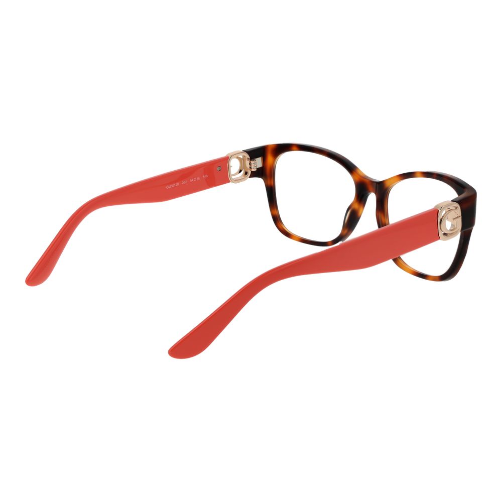 Guess Brown Women Glasses Frame in acetate with full-rim butterfly style design, brown with demo lenses. Size 54-16-140, includes branded case.