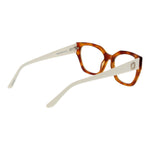 Guess Brown Women Glasses Frame, full-rim acetate, square style, demo lenses, branded case included.