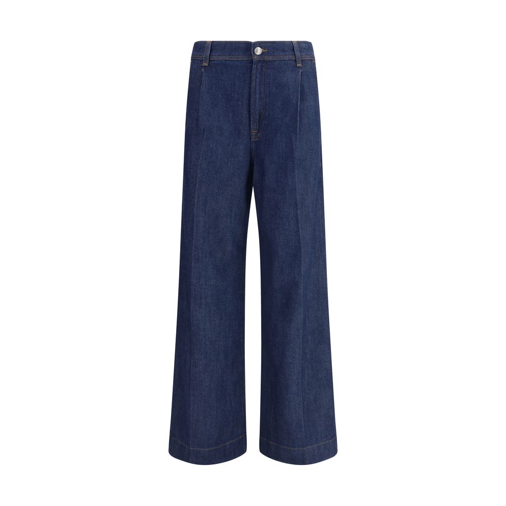 7FOR Blue Modal Jeans Denim