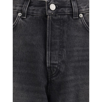Haikure Black Cotton Relaxed Fit Jeans