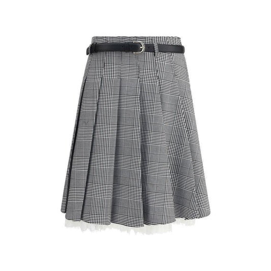 Self-Portrait Prince of Wales print Miniskirt SE-PF25104MSKBWBLACKANDWH-8