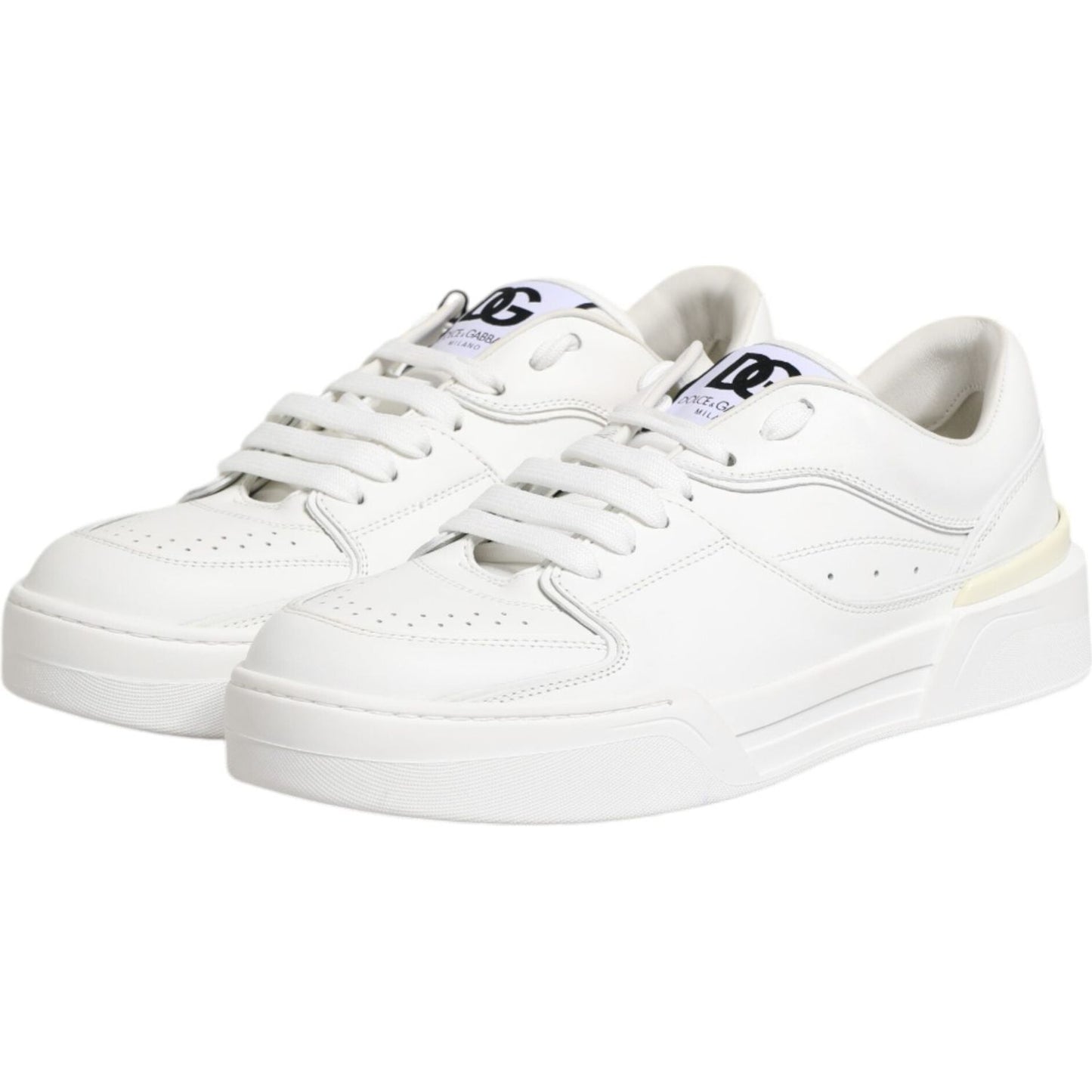 Dolce & Gabbana White Miami Leather Low Top Sneakers Shoes MV6121-40