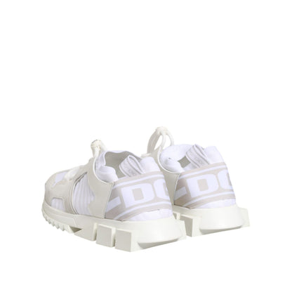 Dolce & Gabbana White Sorrento Low Top Lace Up Sneakers Shoes