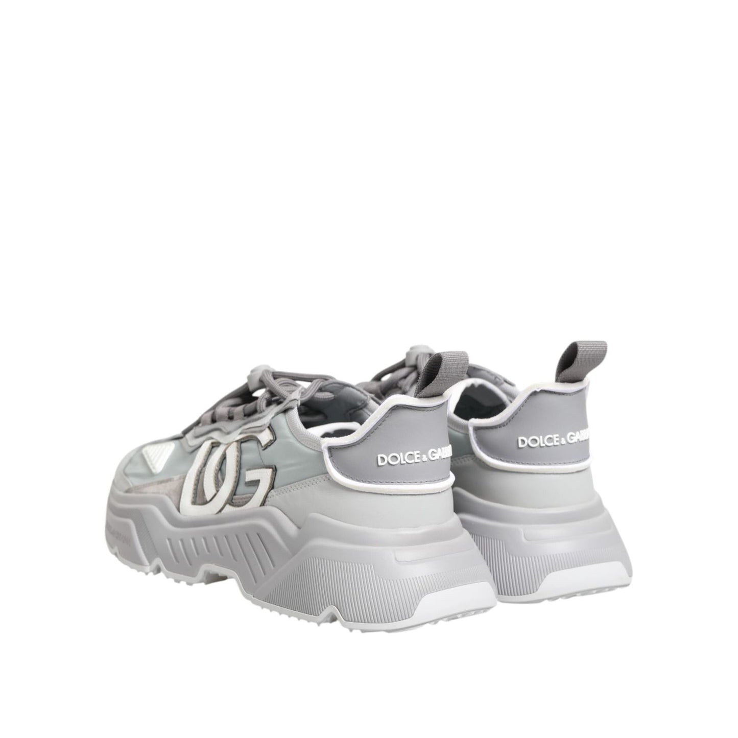 Dolce & Gabbana Gray Silver Daymaster Low Top Sneakers Shoes MV7779-43