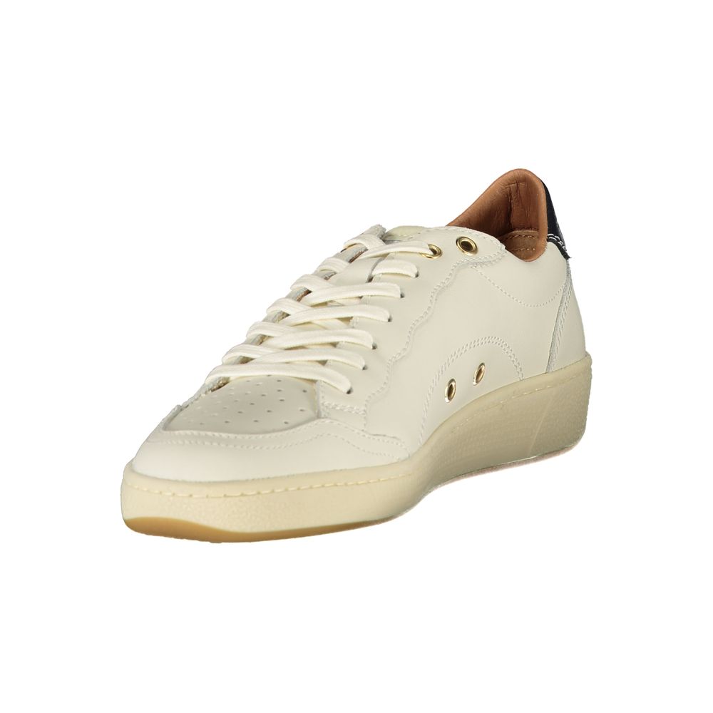 Blauer White Leather Women Sneaker
