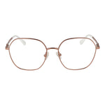 Guess Rose Gold Women Glasses Frame, full-rim square style, metal frame, demo plastic lenses with branded case included.