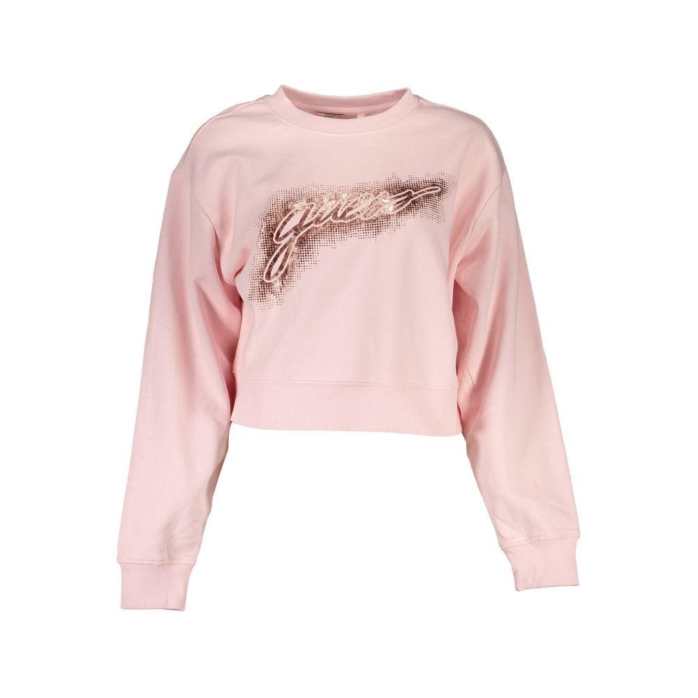 Guess Jeans Pink Cotton Sweatshirt