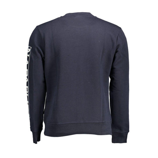 Napapijri Blue Cotton Sweater NA-14606-XXL