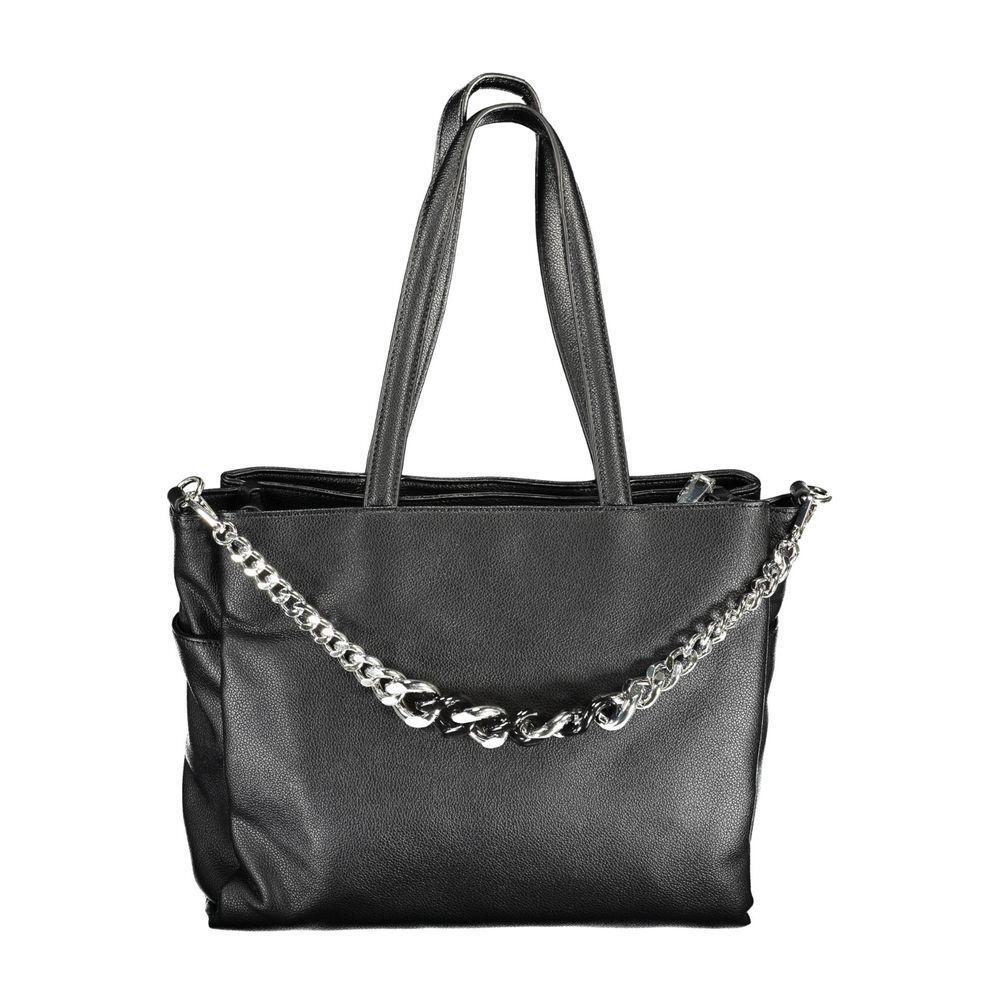 Front view with bag zipped and handles upright.