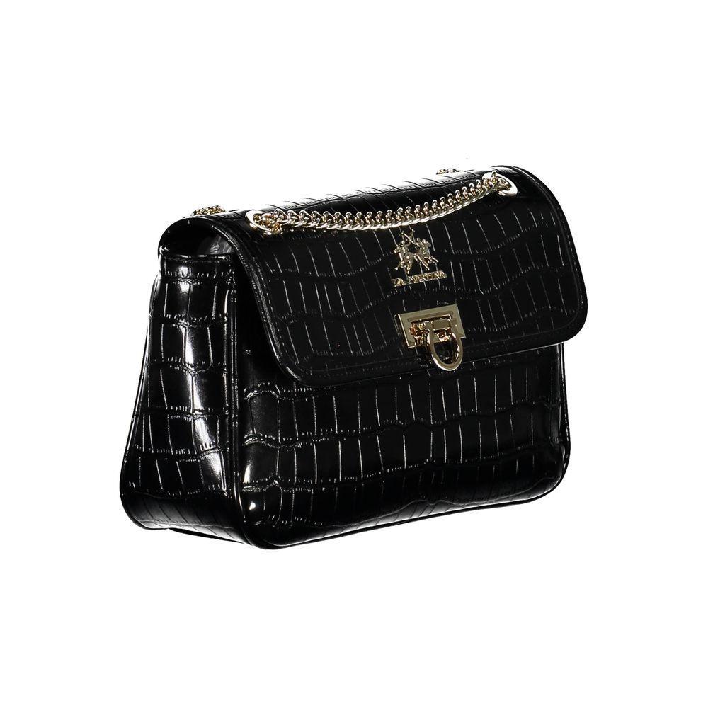 La Martina Black Polyethylene Handbag LA-20559