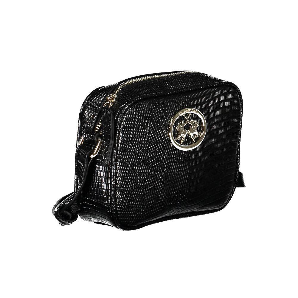 La Martina Black Polyethylene Handbag LA-20566