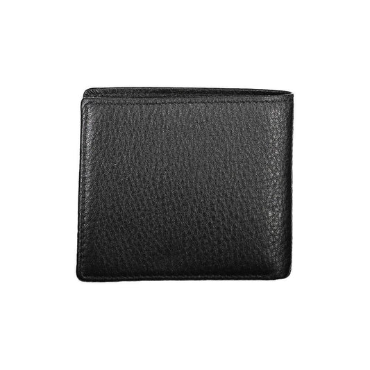 La Martina Black Leather Wallet LA-20583