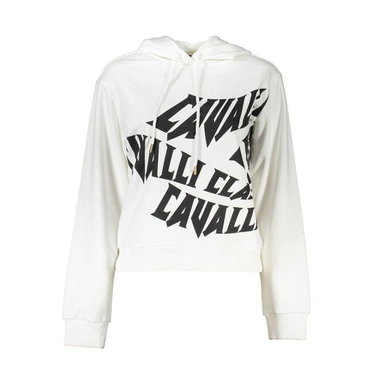 Cavalli Class White Cotton Sweater CA-21198-L
