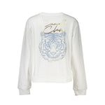 Cavalli Class White Cotton Sweater CA-21204-XS