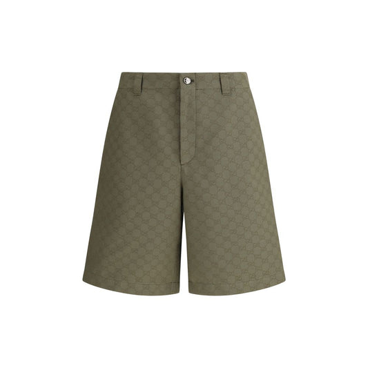 Gucci Green Cotton Bermuda Shorts