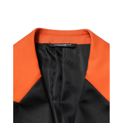 Dolce & Gabbana Orange SICILIA Double Breasted Coat Blazer