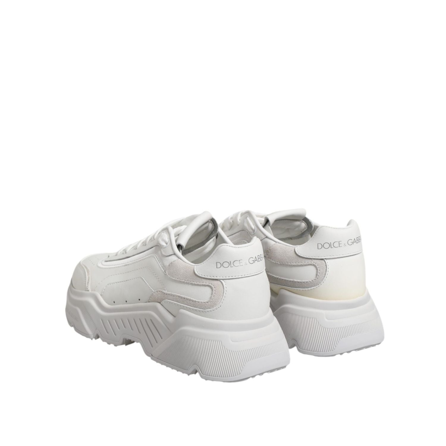 Dolce & Gabbana White Leather Daymaster Low Top Sneakers Shoes