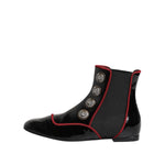 Dolce & Gabbana Black Jackie Buttoned Chelsea Boots Shoes LA11456-38