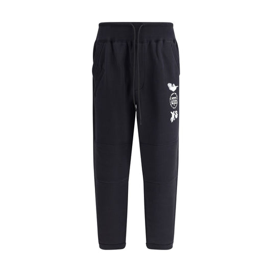Y-3 Black Cotton Joggers (Workout Pants)