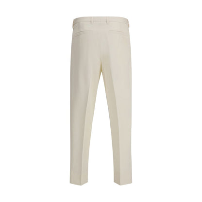 ZEGNA White Cotton Dress Pants