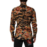 Dolce & Gabbana GOLD Cotton Tiger Carretto Long Sleeve Shirt