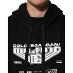 Dolce & Gabbana Black Cotton DG Milano Logo Print Hoodie Sweater TSH91266-XL