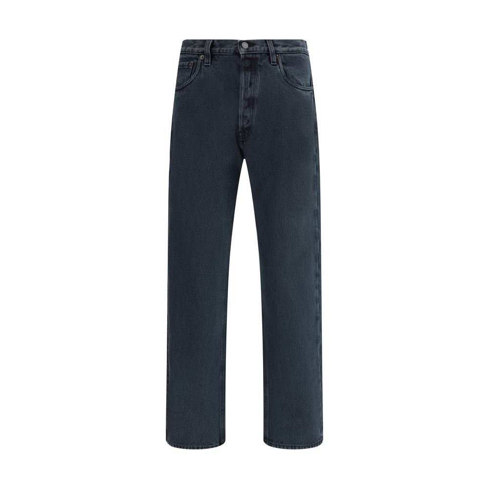 Prada Black Cotton Straight-Leg Jeans