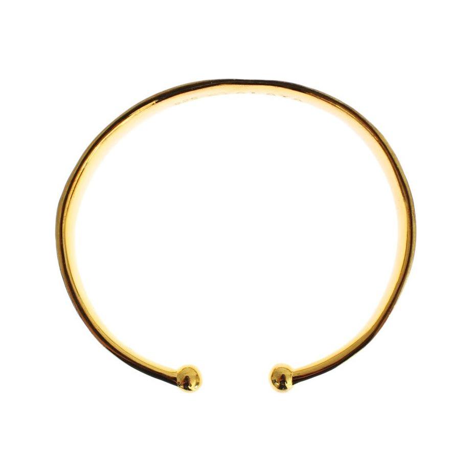 Nialaya CZ Gold Sterling 925 Silver Bangle Bracelet