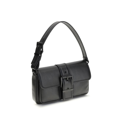 Michael Kors Black Calf Leather Bos Taurus Shoulder Bag