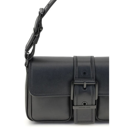 Michael Kors Black Calf Leather Bos Taurus Shoulder Bag