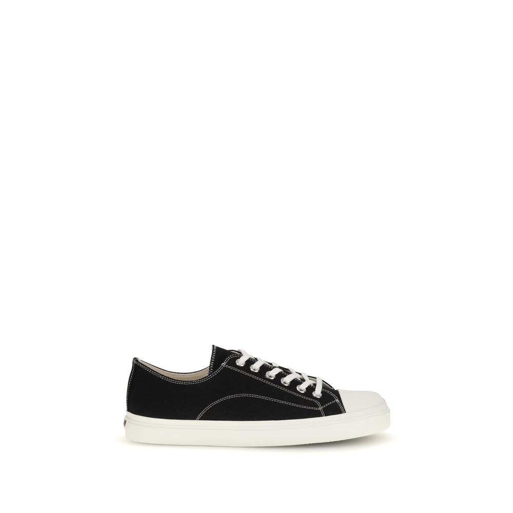 Moschino Black Cotton Low Top Sneakers