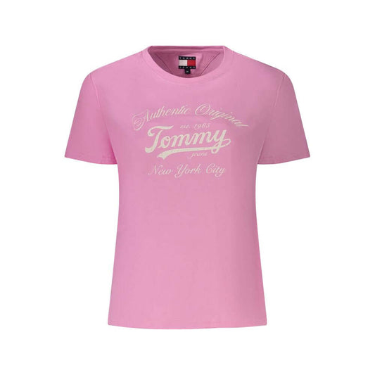 Tommy Hilfiger Pink Cotton Women T-Shirt