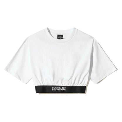 Comme Des Fuckdown White Cotton Women T-Shirt