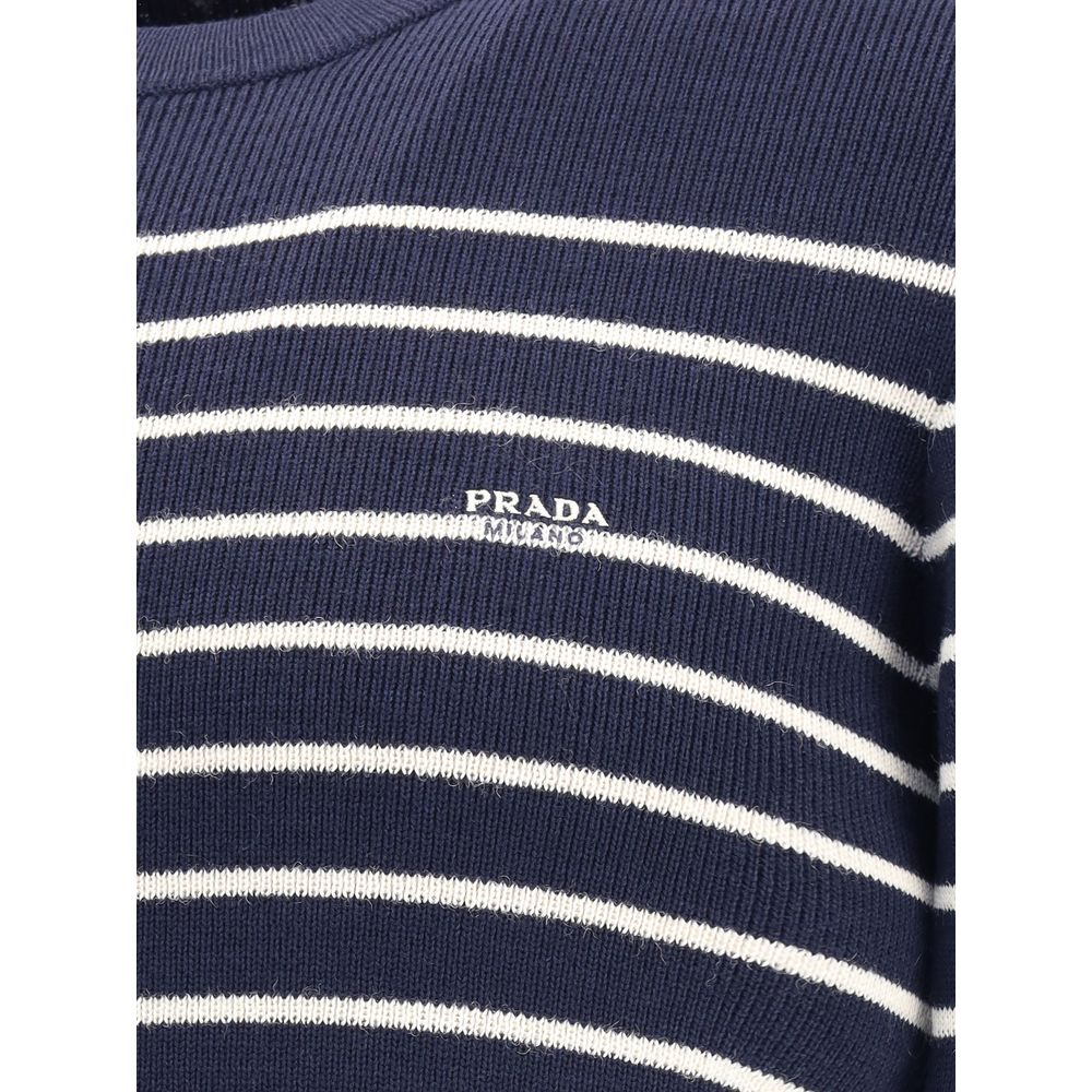Prada Blue Fleece Wool Sweatshirt