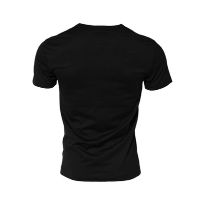 Dolce & Gabbana Black Cotton Crewneck Short Sleeves T-shirt
