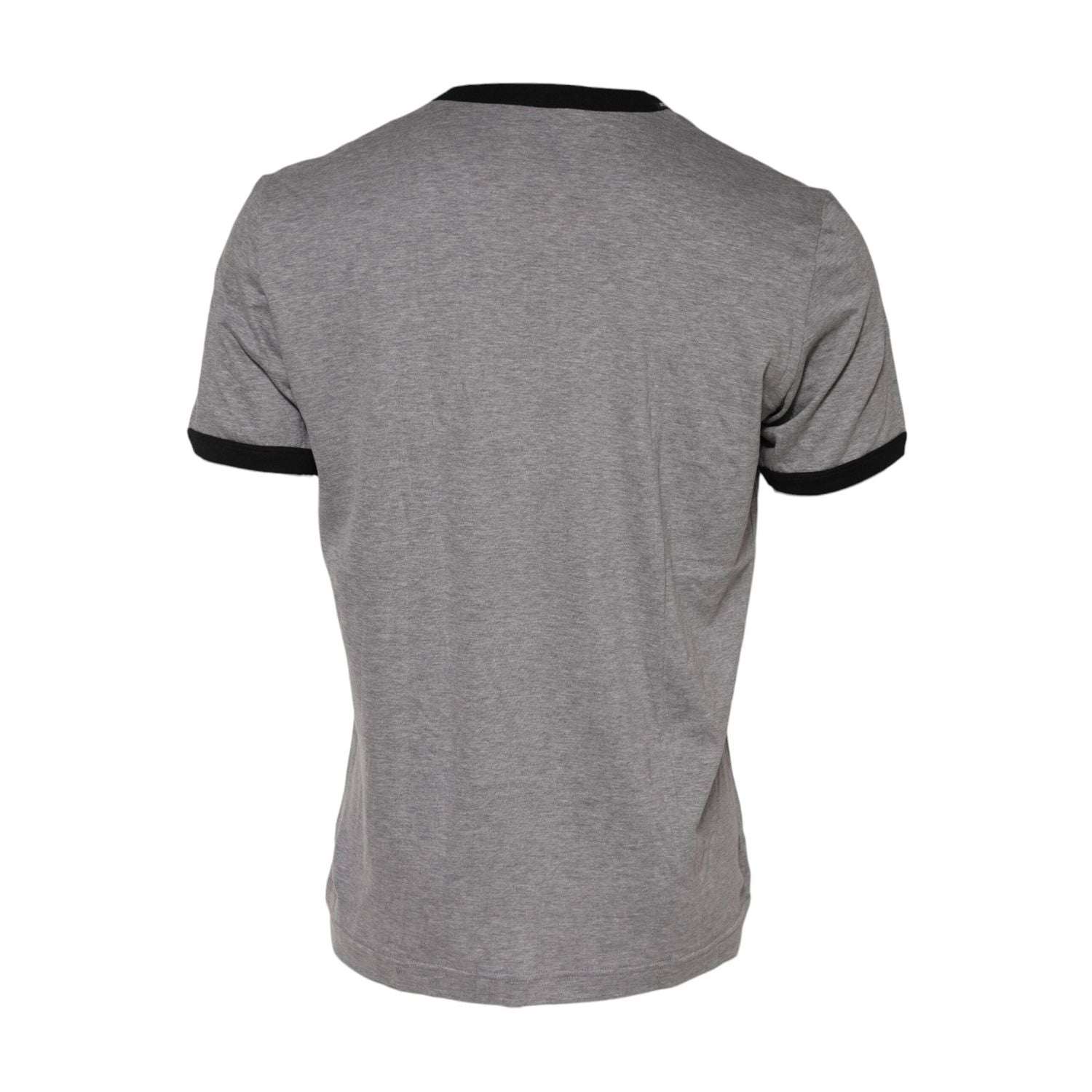 Dolce & Gabbana Gray Sacred Heart Cotton Crew Neck T-shirt