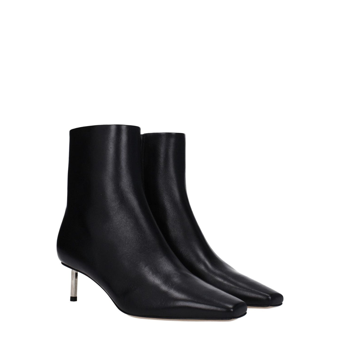 Off-White Black Leather Ankle Boots OF-8547450781961-EU38/US8
