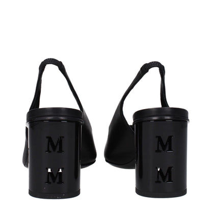 Max Mara Black Leather High Heel Pumps