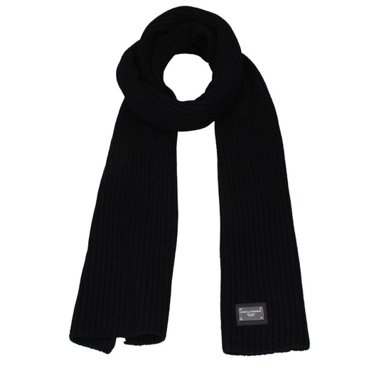 Dolce & Gabbana Black Wool Scarves DO14887501562121BT