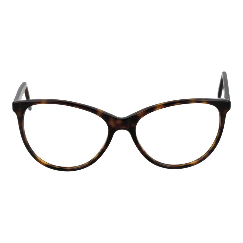 Andy Wolf Brown Unisex Glasses Frame in cat eye style, full-rim acetate, size 55-15-140, with demo lenses and branded case.