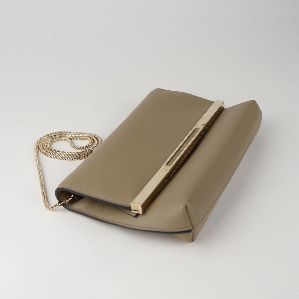 Giada Beige Leather Crossbody Bag