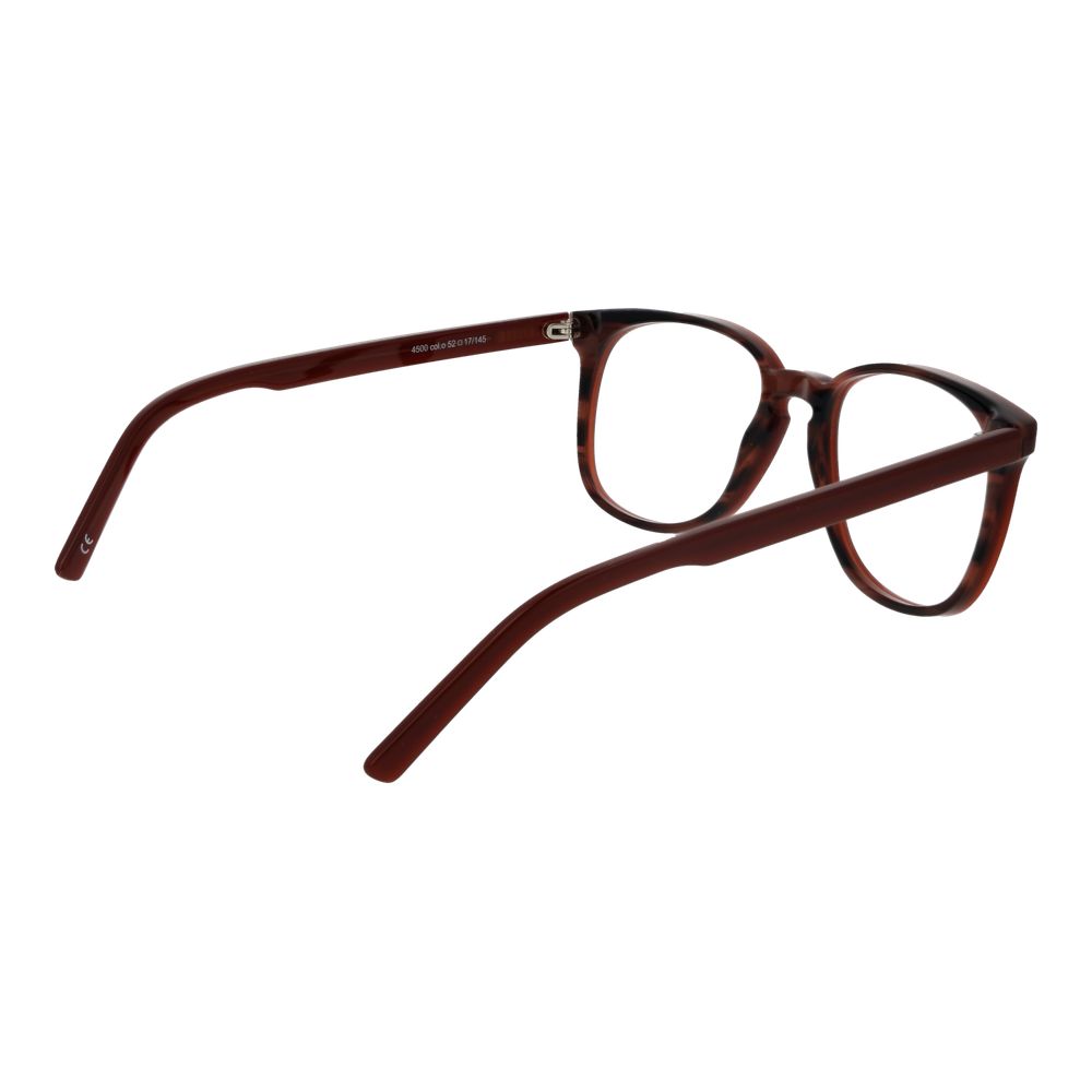 Andy Wolf Brown Unisex Glasses Frame, acetate full-rim, panto style with demo lenses, size 52-17-145, included branded case.