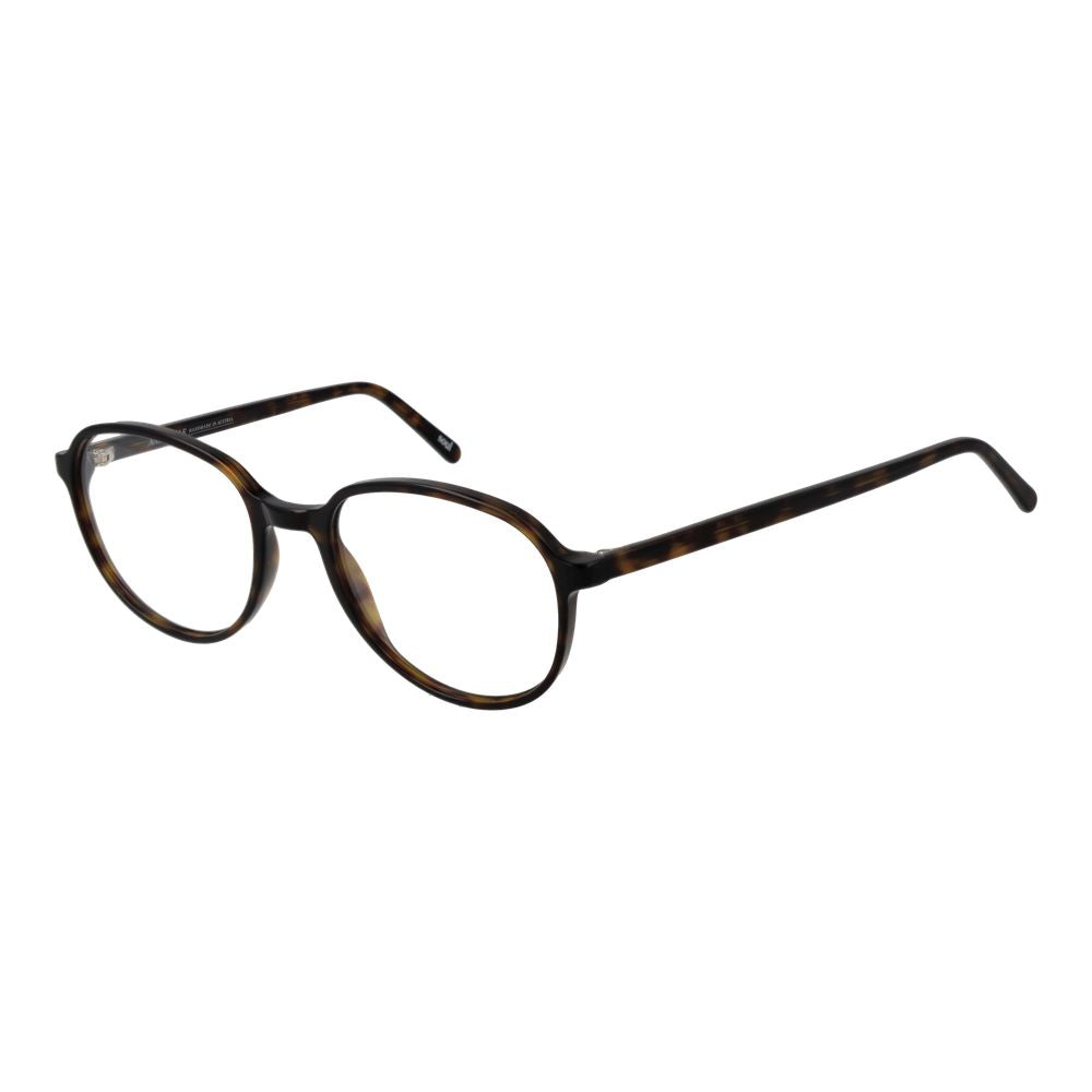 Andy Wolf Brown Unisex Glasses Frame full-rim acetate with demo lenses in panto style.