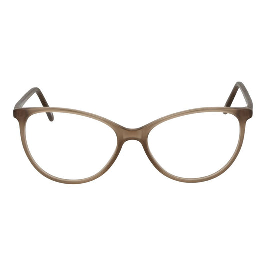 Andy Wolf Beige Unisex Glasses Frame in cat eye style with full-rim acetate construction and demo lenses.