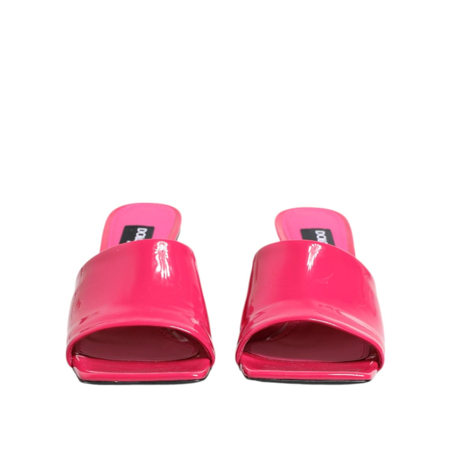 Dolce & Gabbana Pink Open Toe Block Heel Mules Sandals Shoes
