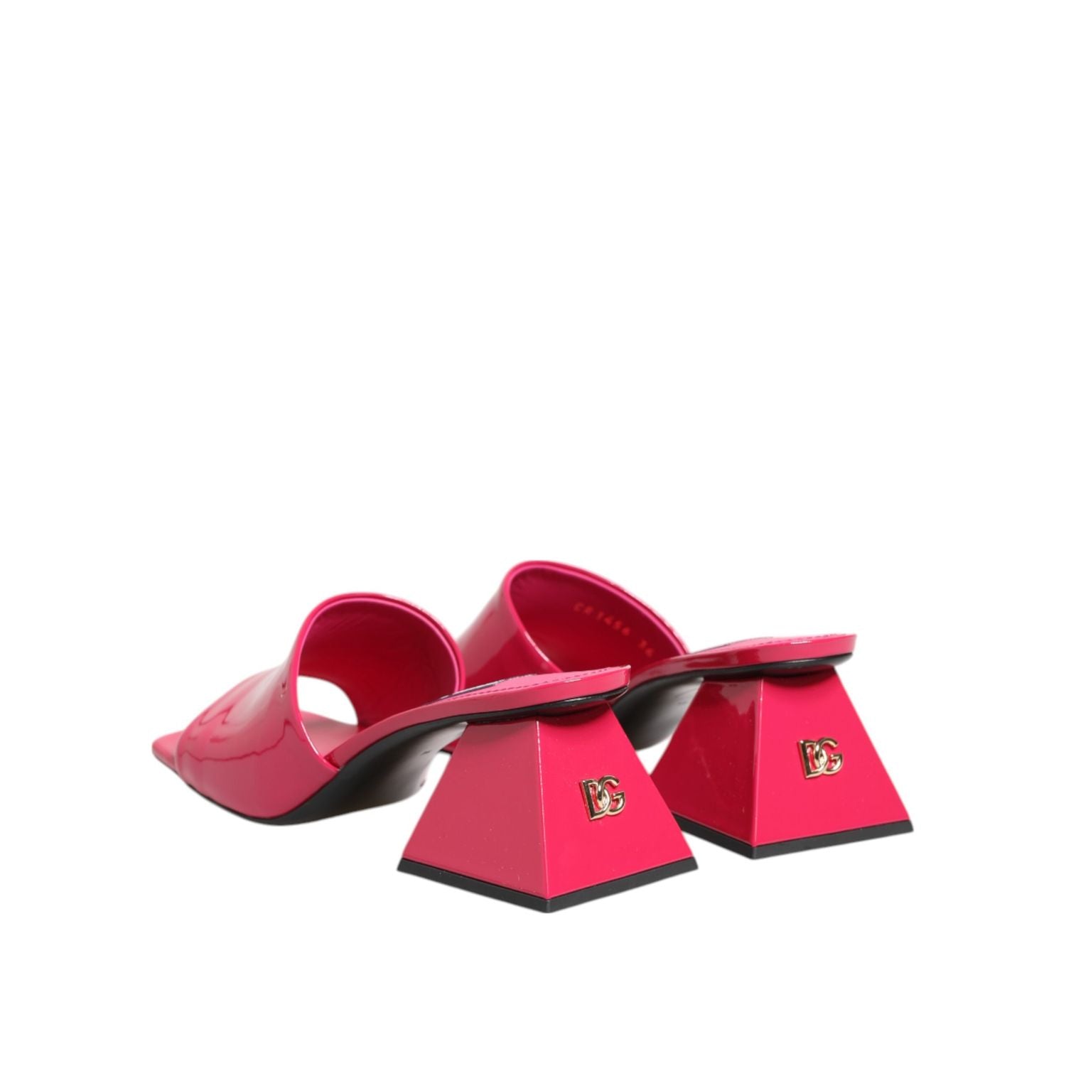 Dolce & Gabbana Pink Open Toe Block Heel Mules Sandals Shoes