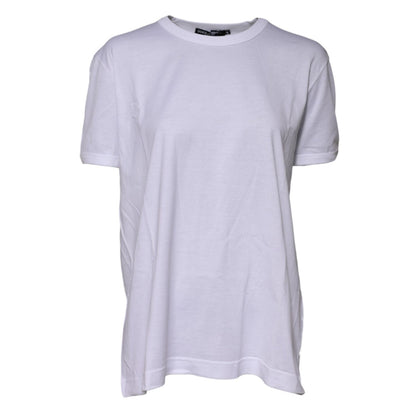 Dolce & Gabbana White Cotton Goodluck 2022 Crew Neck T-shirt