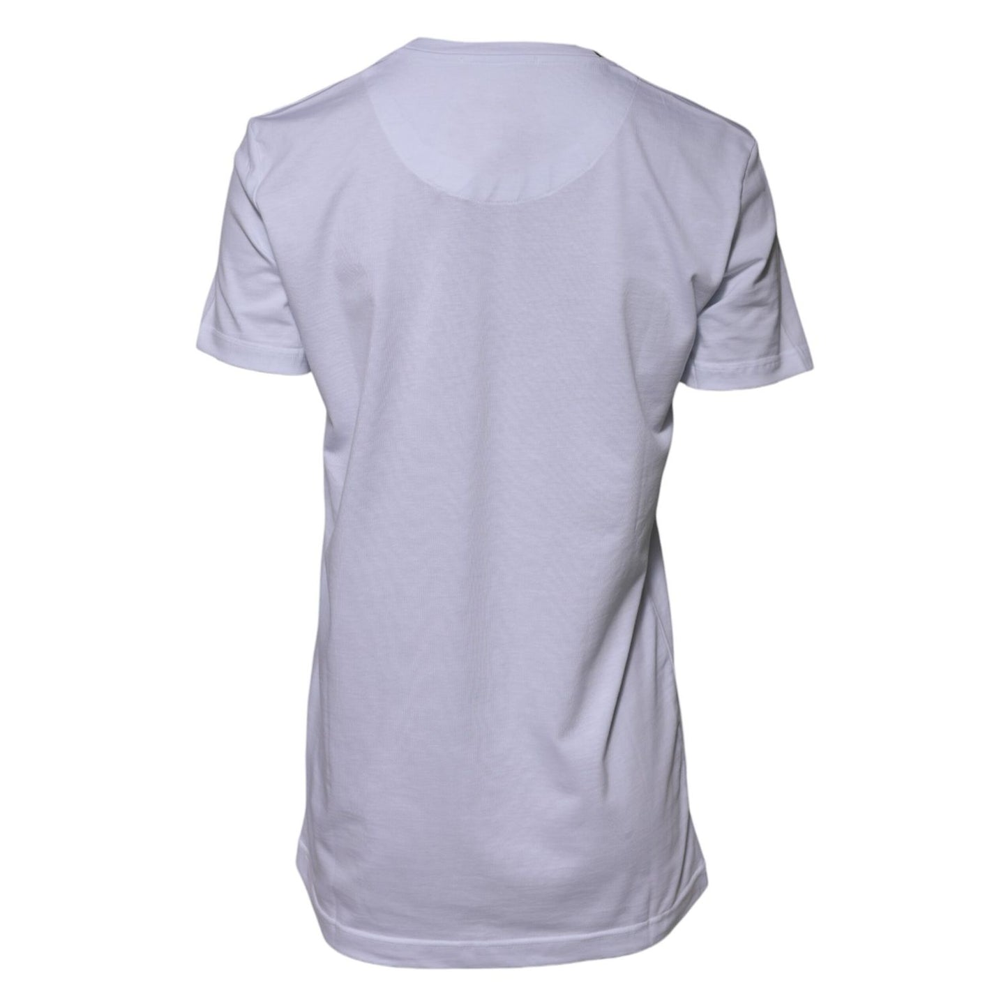 Dolce & Gabbana White Cotton Goodluck 2023 Crew Neck T-shirt